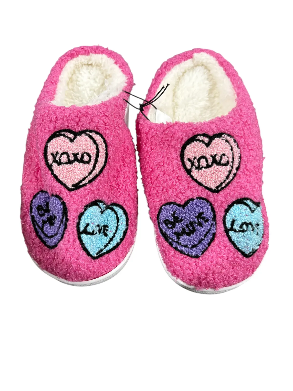 Sole Mates, Pink Candy Heart Slippers 1