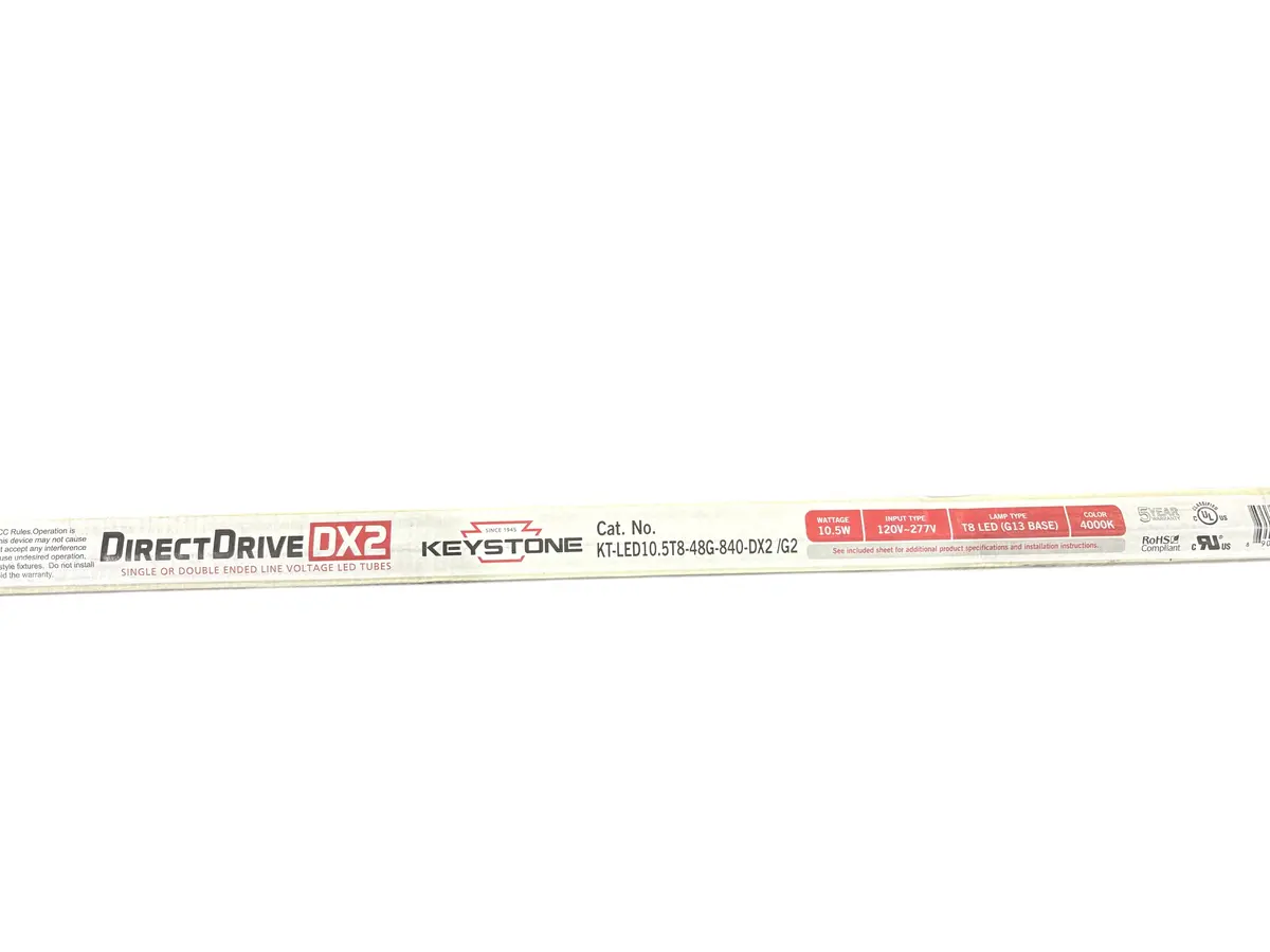Keystone, Kt-Led10.5T8-48G-840-Dx2/G2, Direct Drive, Dx2, Led Tube 1