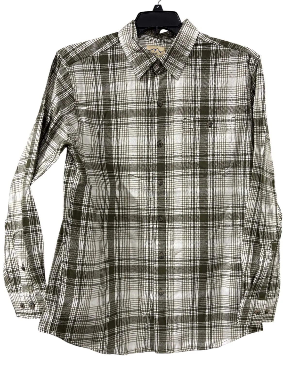 Blue Mountain, Men's, Flannel, Shirt, Green Plaid 1