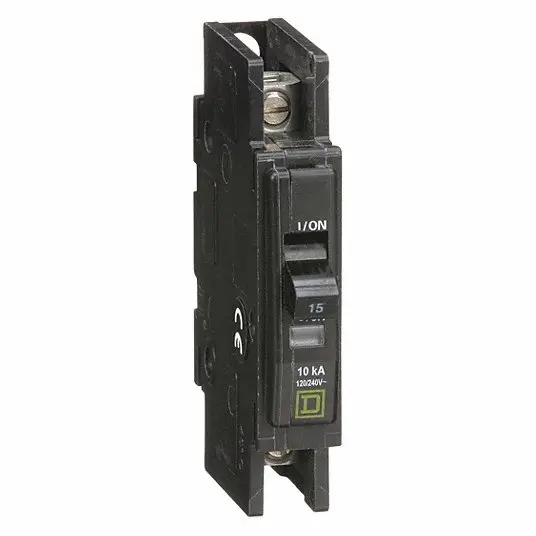 Square D Miniature Circuit Breaker, 15 A, 120/240V Ac, 1 Pole, Surface/Din Rail, Qou115 - New In Box 1