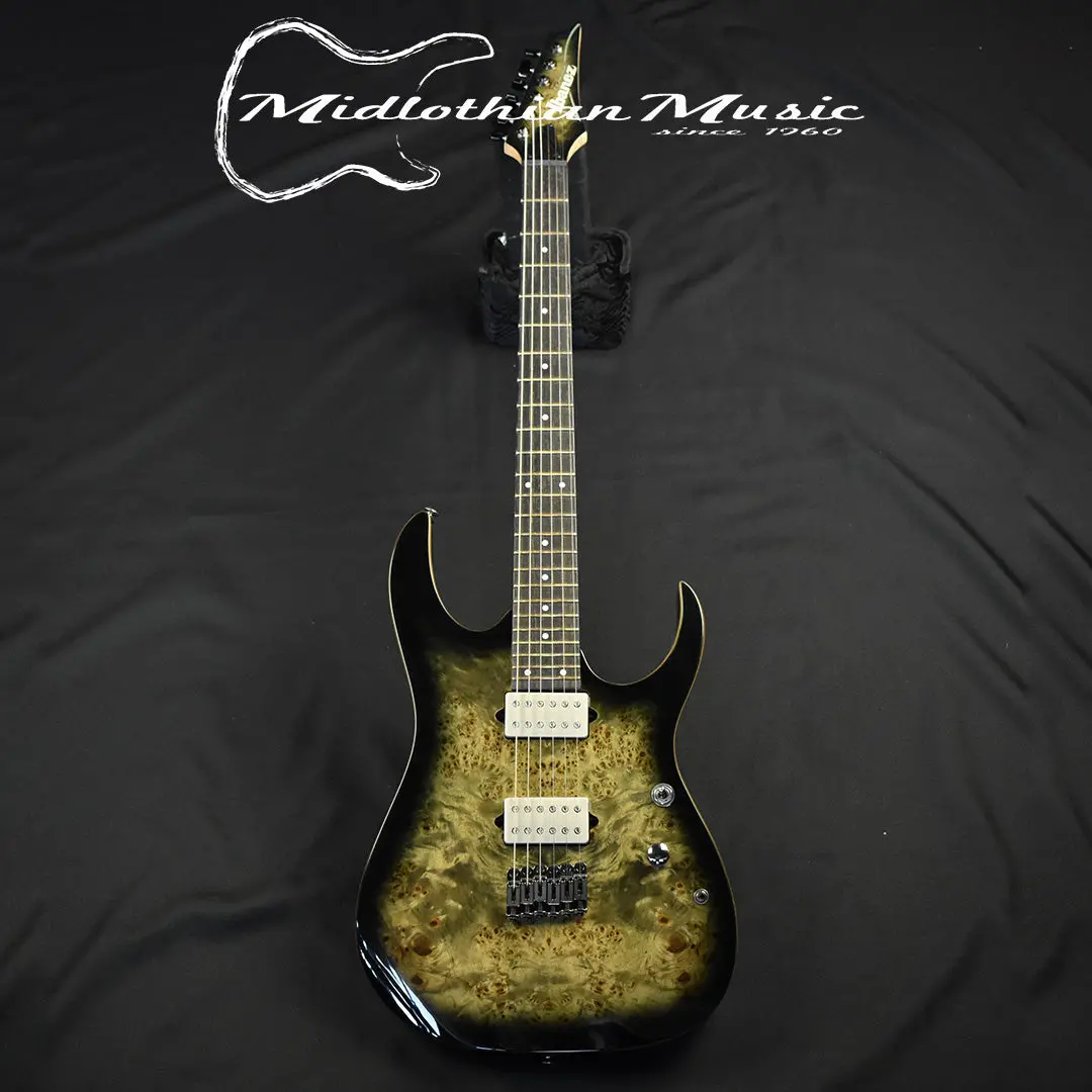 Ibanez Rg1121pb-Ckb Rg Premium W/Gig Bag - Charcoal Black Burst Discounted! 1