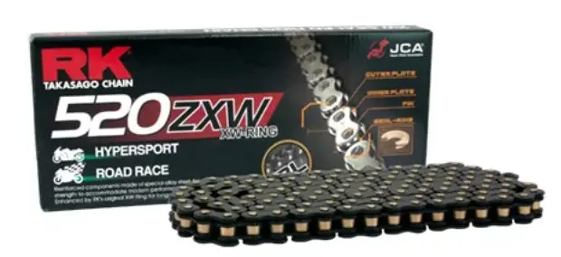 Rk Chain 520 Zxw X-Ring Chain - 120 Links - Black 1