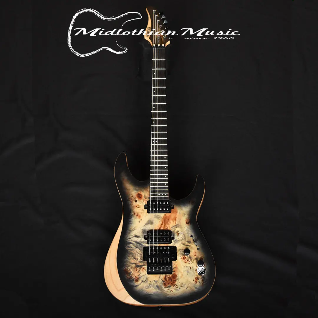 Schecter Reaper-6 Fr (Floyd Rose) - Satin Charcoal Burst Finish 1