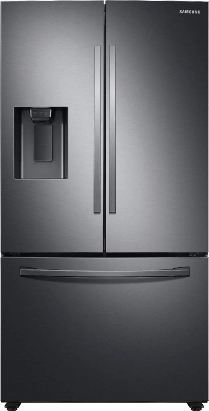 Samsung - 27 Cu. Ft. Large Capacity 3-Door French Door Refrigerator With External Water & Ice Dispenser - Black Stainless Steel Rf27t5201sg/Aa Store Pickup Only 1