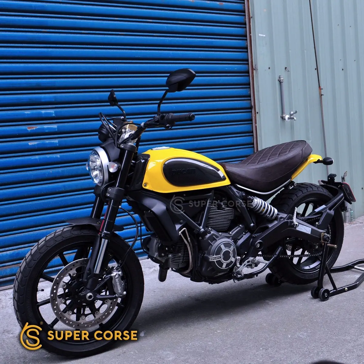 Super Corse Oil Cooler Cover - Ducati Scrambler - Silver Or Black 2