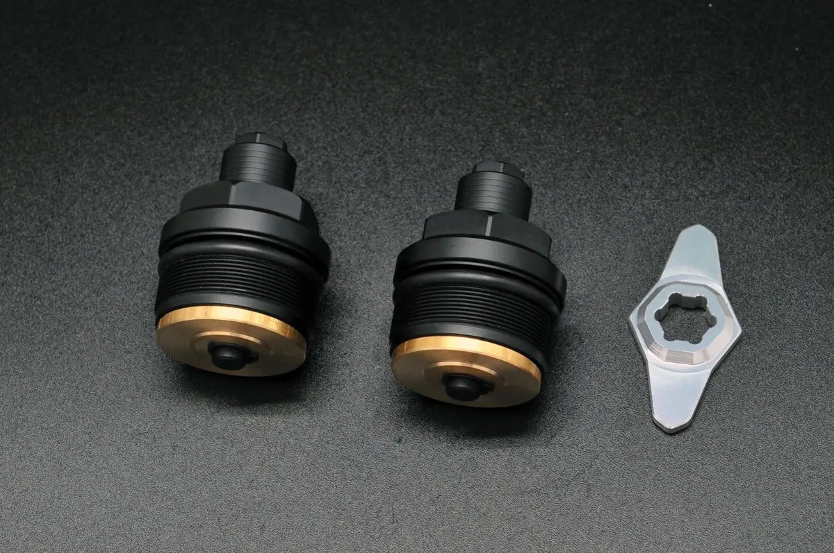 Super Corse Preload Adjusters - Triumph Bonneville, Thruxton, Scrambler, Street Twin, Street Cup - Silver Or Black 1