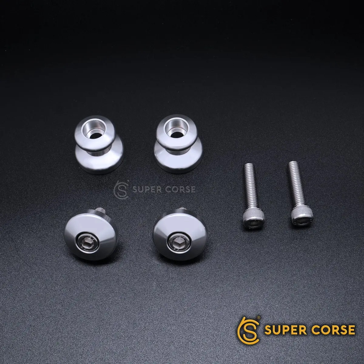 Super Corse Shock Luggage Spools - 2016+ Triumph Classics - Black Or Silver 1