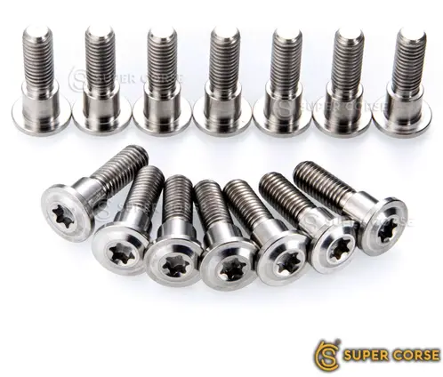 Super Corse Titanium Front And Rear Rotor Bolt Kits - 14 Pieces - 2016+ Triumph Twin - Dual Front Disk 1