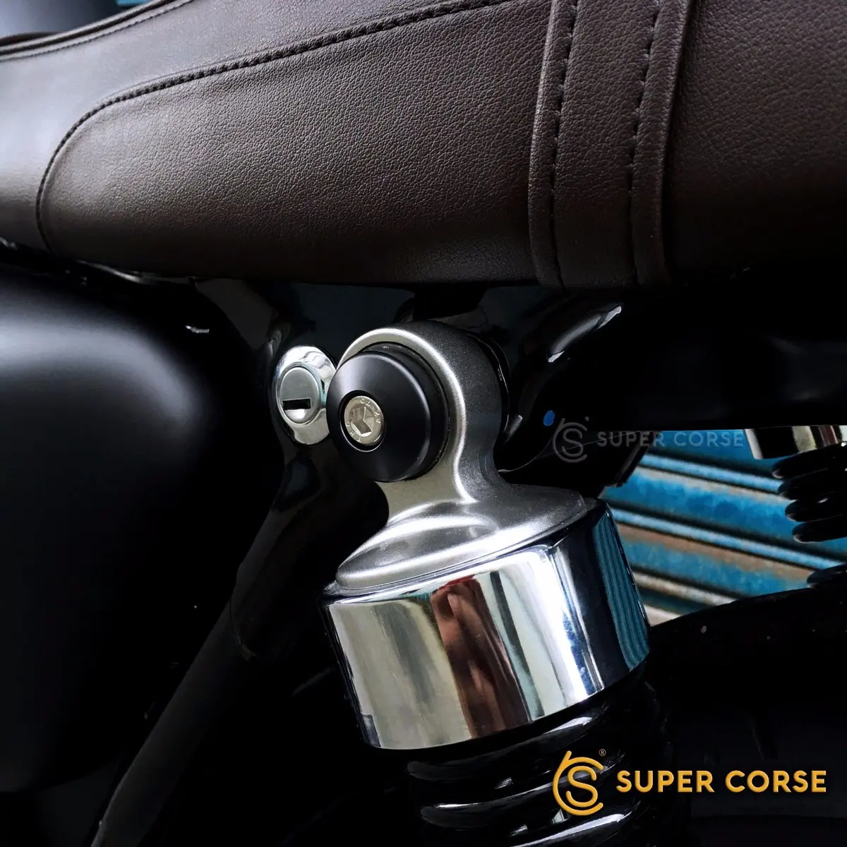 Super Corse Shock Dress Up Bolt Kit - 2016+ Triumph Classics - Black Or Silver 1