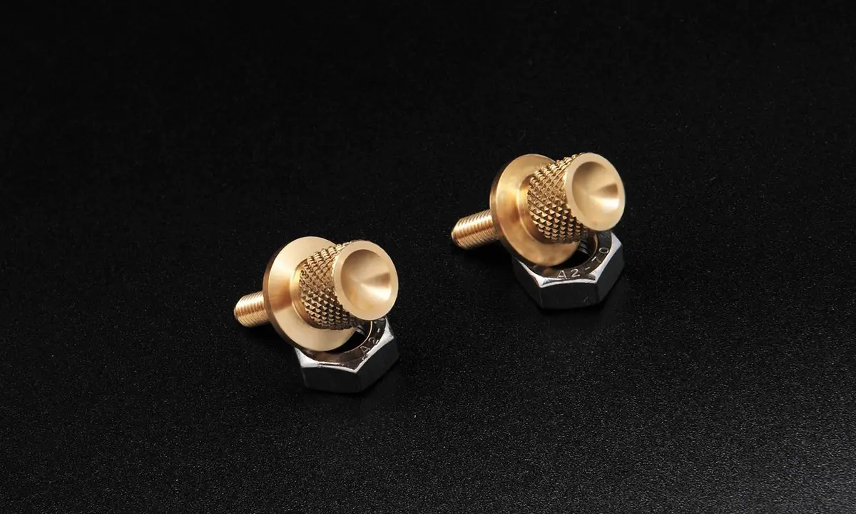 Super Corse Tool Free Side Cover Bolts - Triumph Bonneville, Thruxton, Scrambler - Black, Silver, Brass 3
