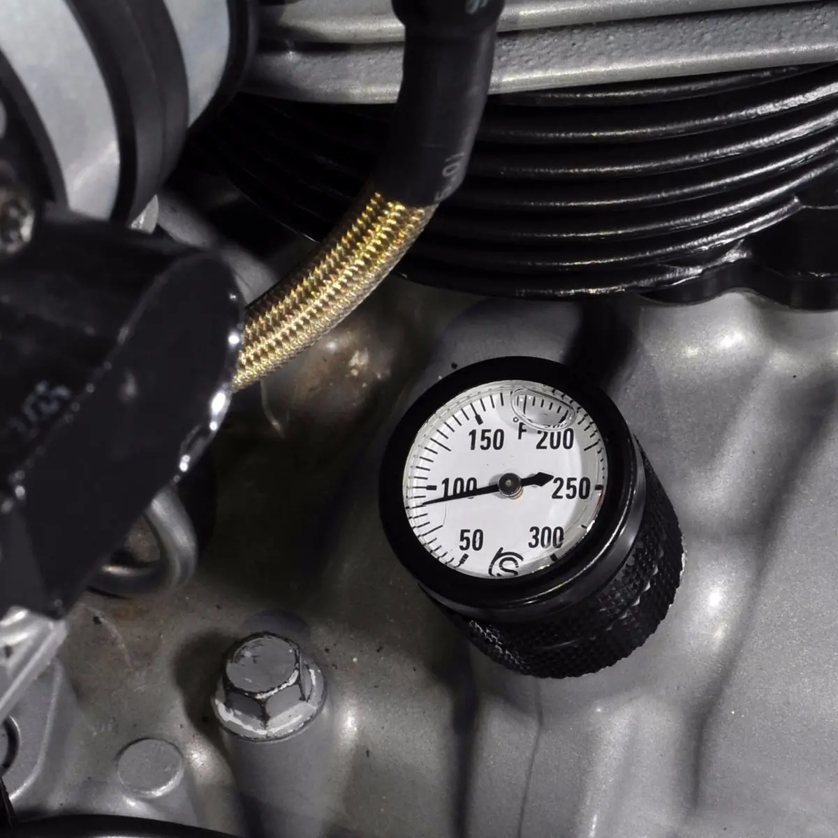 Super Corse Temperature Gauge Oil Fill Cap - Triumph Classics 1