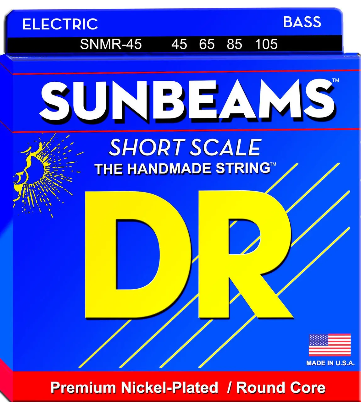 Dr Strings - Sunbeams Short Scale 4-String Bass Guitar Strings - 45-105 (Snmr-45) (1 Pack) 1