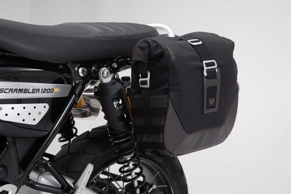 Sw-Motech Slc Pannier Rack With Quick Detach Legend Lc2 Bag - Black - 2019+ Triumph Scrambler 1200 X/Xe/Xc 1