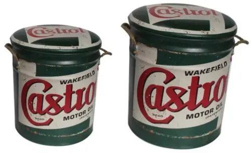 Workshop Storage -  Set Of Two Wakefield Castrol Tubs/Stools 1