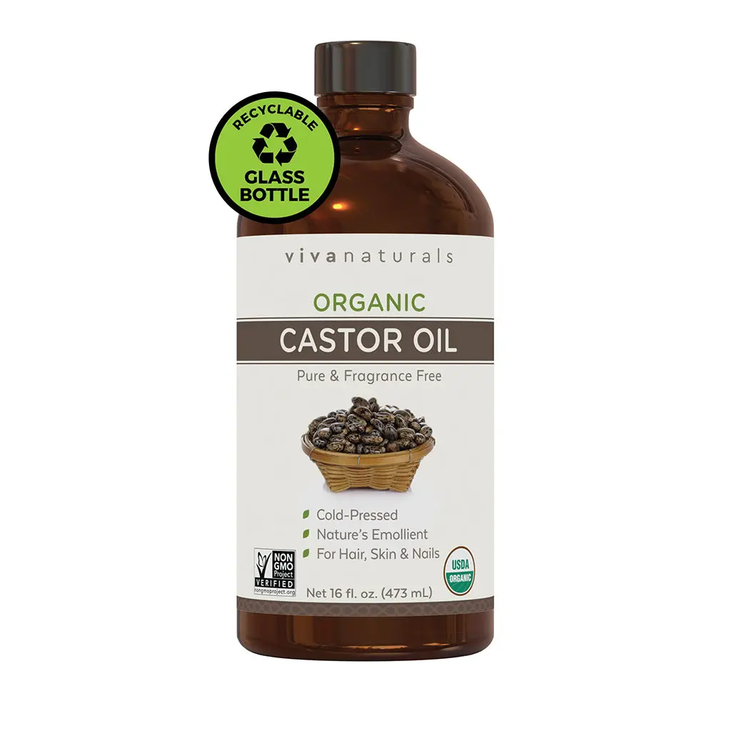 Organic Castor Oil - Glass Bottle 1