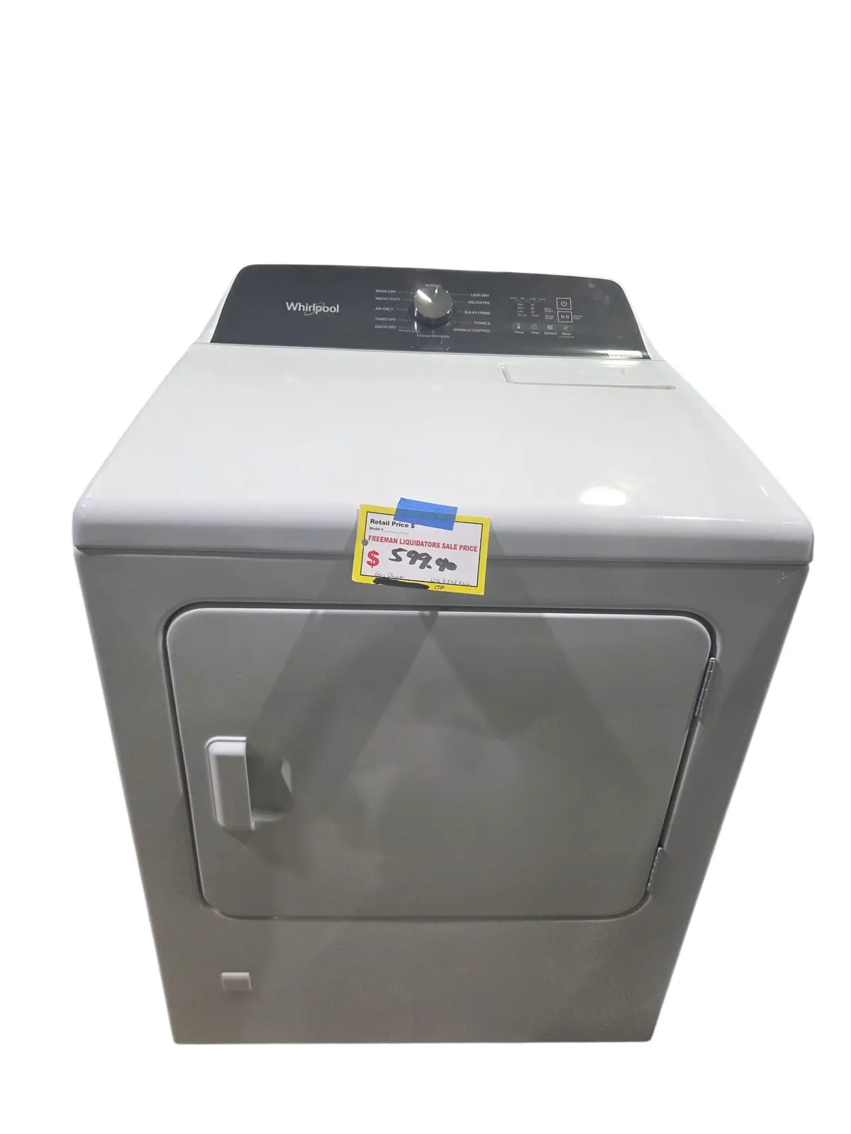 Whirlpool, Top Load, Moisture Sensing Gas Dryer With Steam - 7.0 Cu. Ft. (Wgd5050lw) - In Store Pickup Ony 1