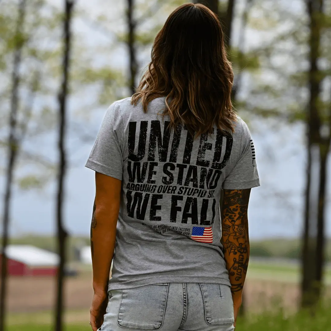 Women's United We Stand Patriotic Boyfriend Fit T-Shirt 1