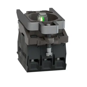 Schneider Electric, Zb4bw0b33, Harmony Xb4, Light Block With Body/Fixing Collar, Metal, Green, Integral Led, 24 V Ac/Dc, 2 No - New In Box 1