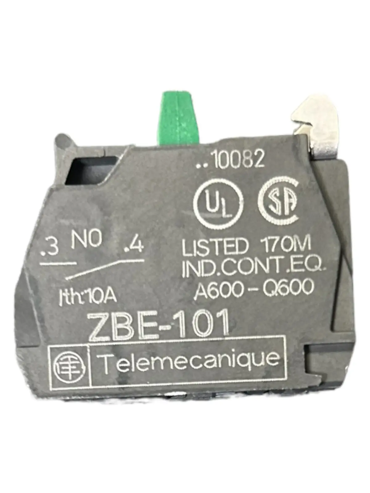 Schneider Electric, Zbe101, Harmony Xb4, Single Contact Block, Screw Clamp Terminal, 22Mm, 1No, 6 A, 600 V - New In Original Packaging 1