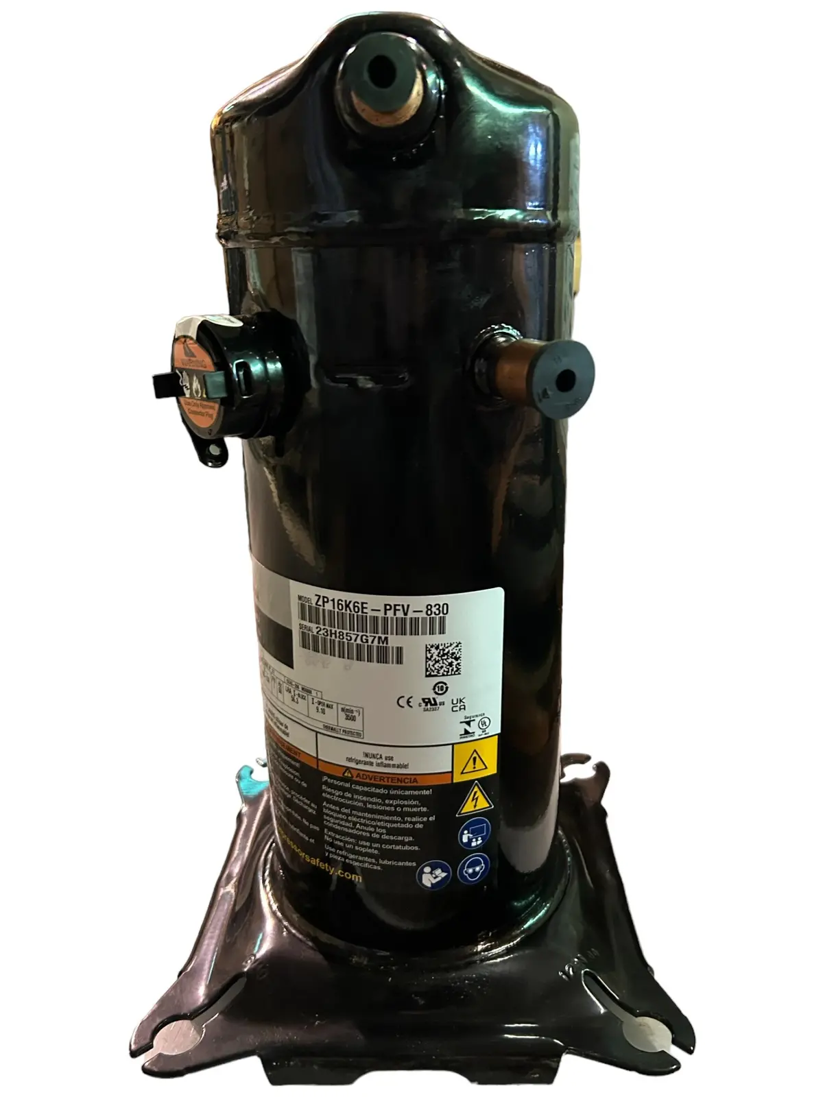 Copeland, Scroll, Compressor, Zp16k6e-Pfv-830, R410a, 16,000Btu, 208/230Vac, Single Phase 1