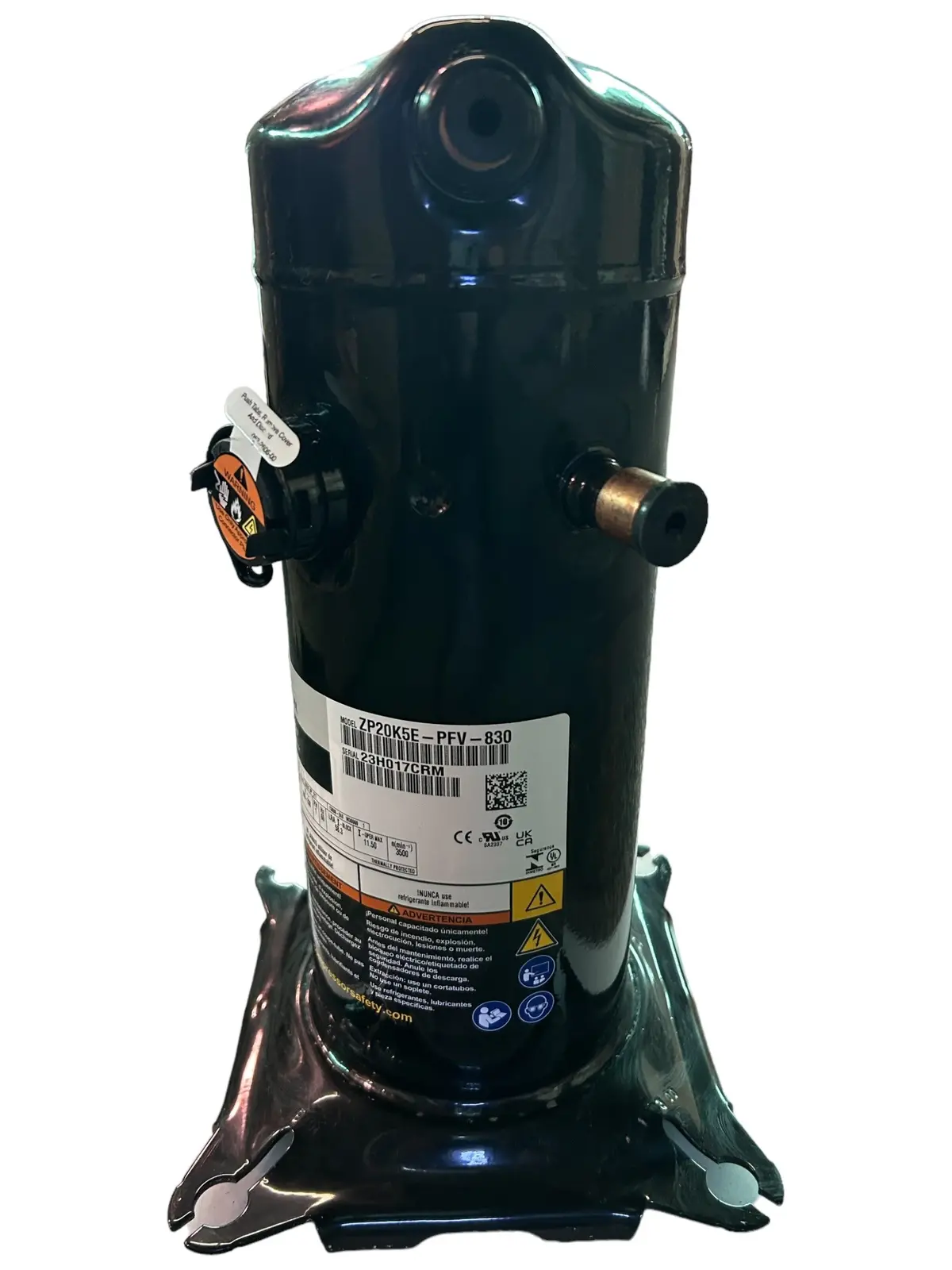 Copeland, Scroll, Compressor, Zp20k5e-Pfv-830, R-410A, 208/230 Volt, 20000 Bt 1