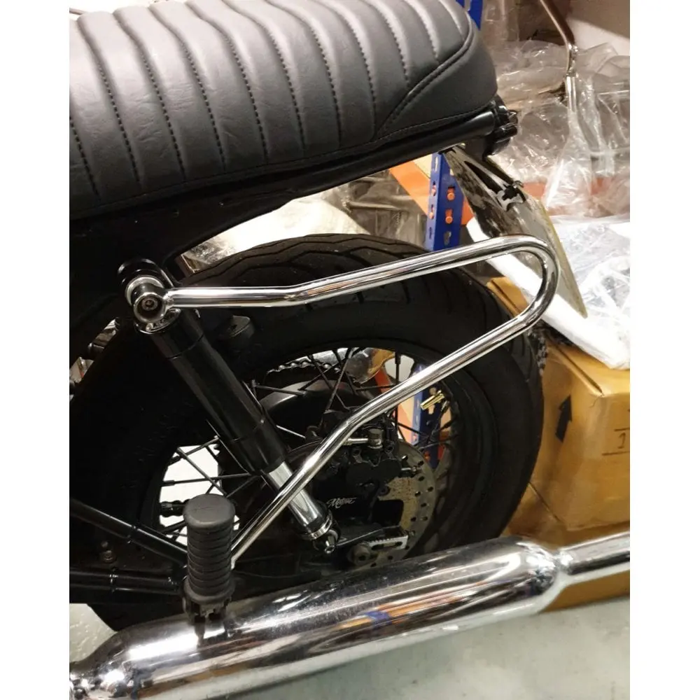 Motone Pannier Rail - Left Side Only - Black - 2006-2016 Triumph Scrambler 2