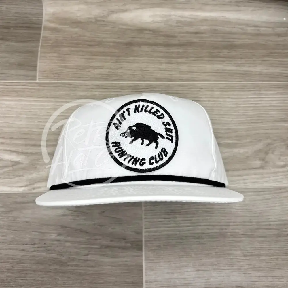 Ain’T Killed Shit On White Retro Hat W/Black Rope 1