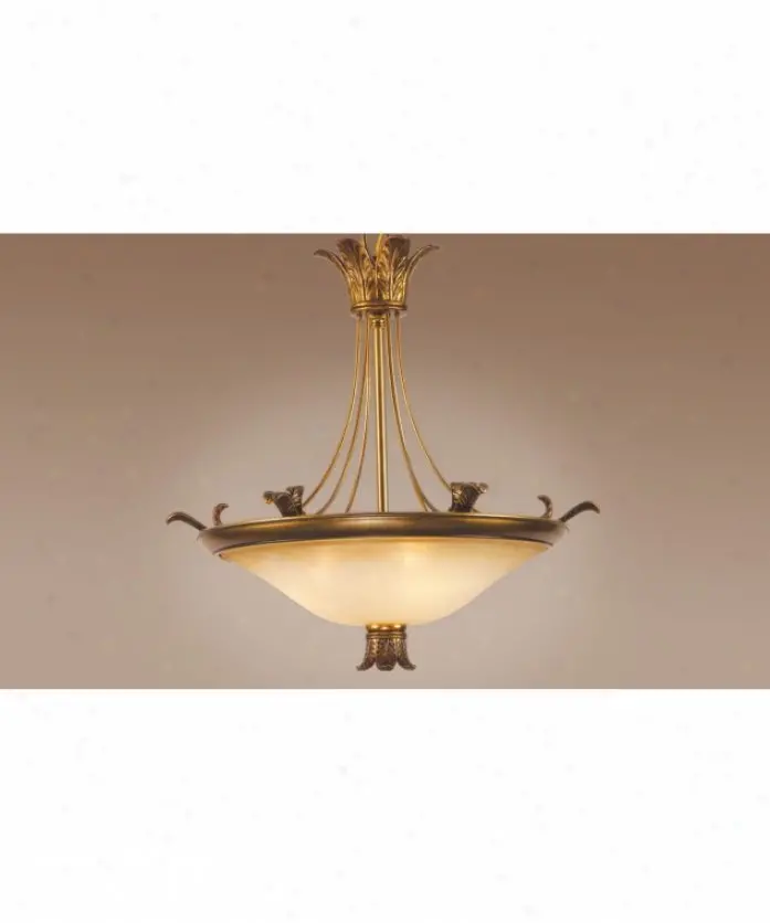 Authenticity - Marbella Gold - Three Light Gold Up Chandelier 10-0027-03-03 1