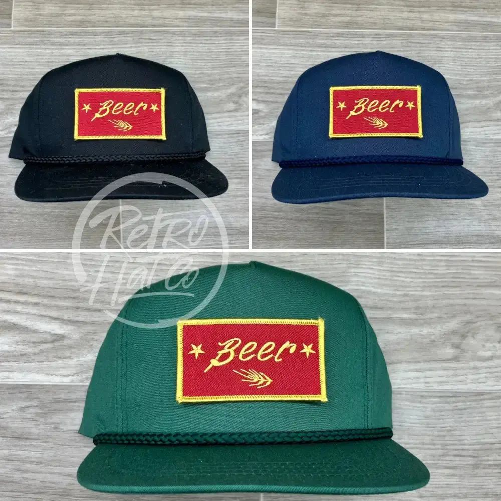 Beer / Wheat Patch On Classic Rope Hat 1