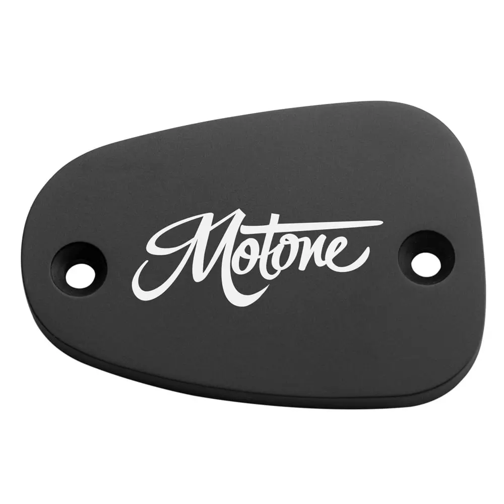 Motone Billet Brake Fluid Reservoir Master Cylinder Cap - Motone Logo - Black 1