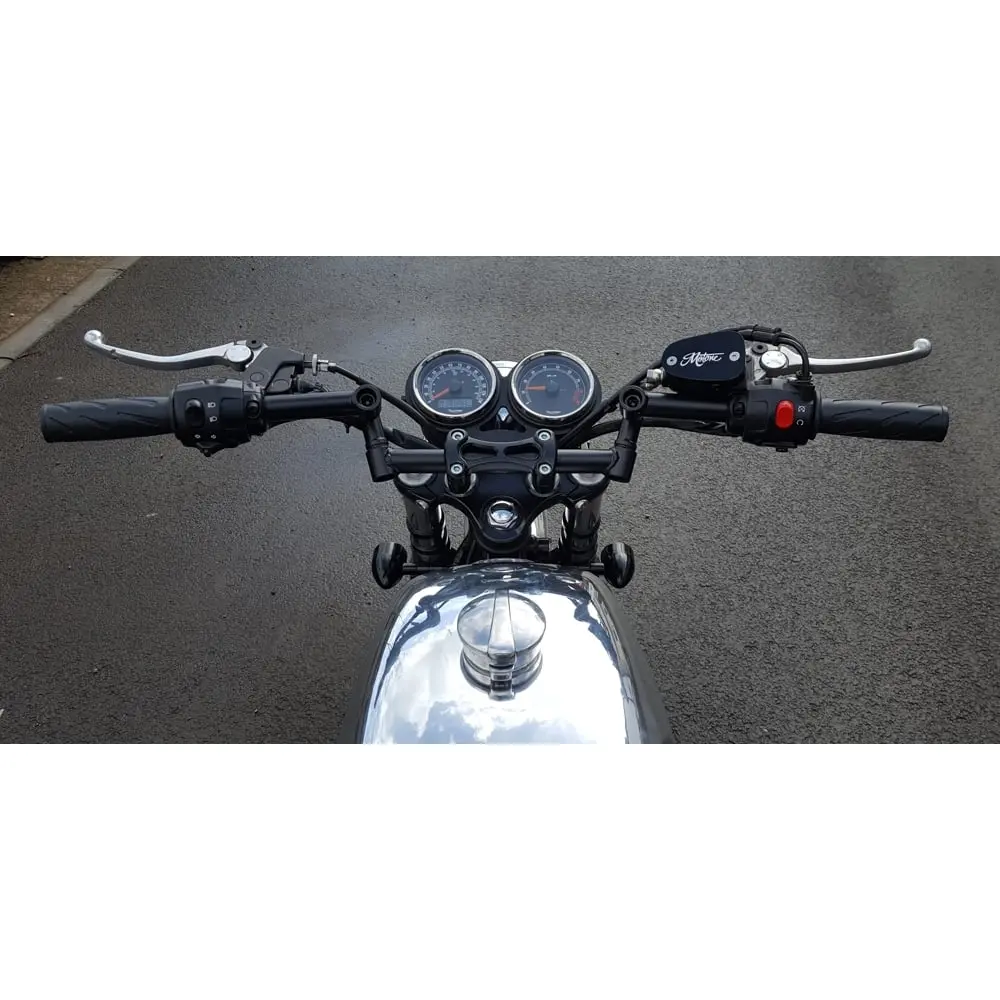 Motone Billet Brake Fluid Reservoir Master Cylinder Cap - Motone Logo - Black 2