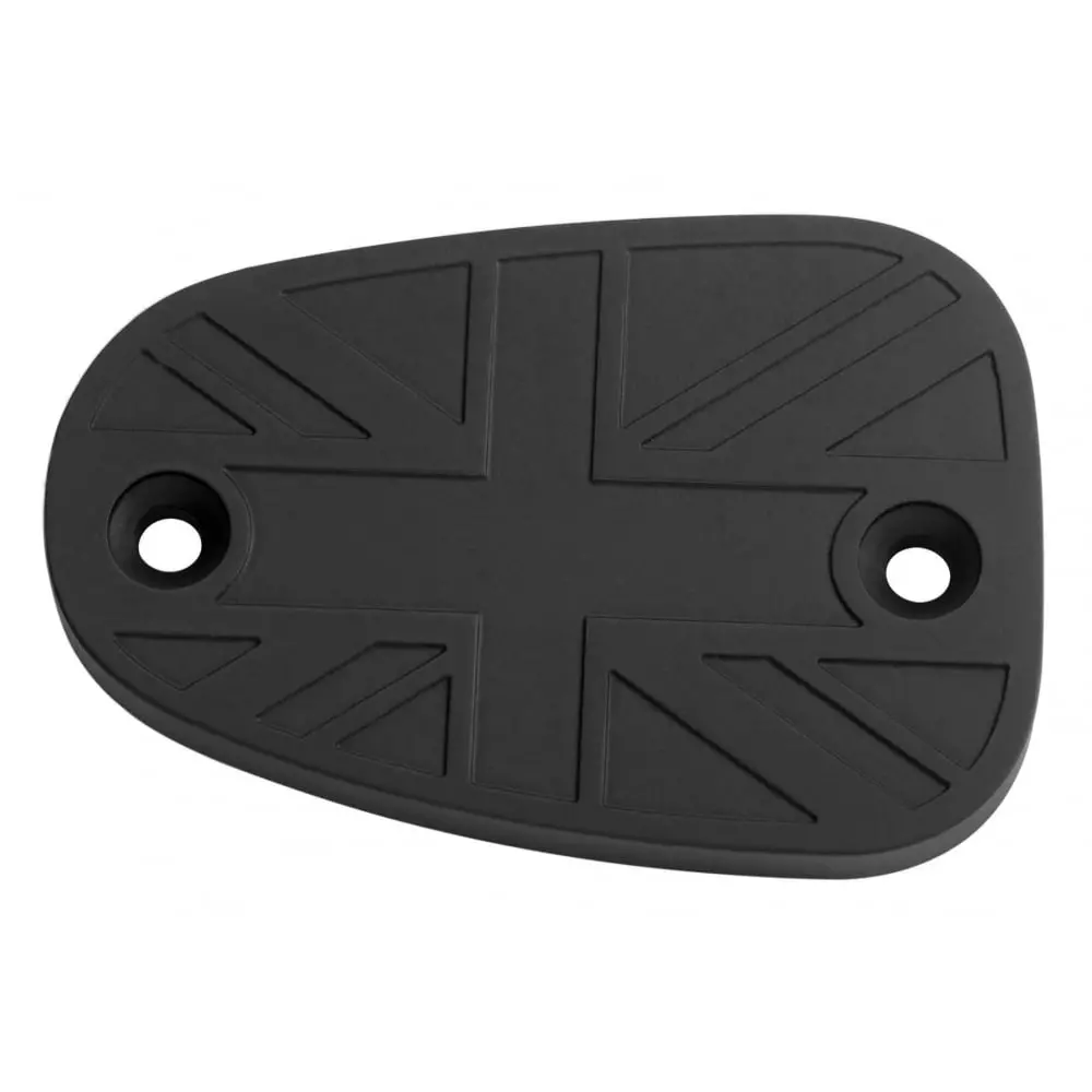 Motone Billet Brake Fluid Reservoir Master Cylinder Cap - Union Jack - Black 1