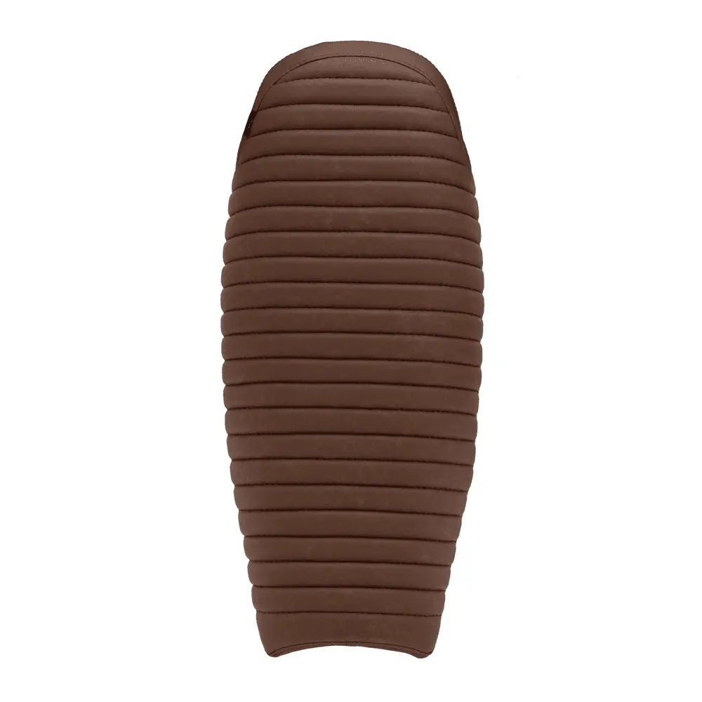 Motone Krait Skinny Seat - Ribbed - Triumph Bonneville, Scrambler And Thruxton - Tobacco Brown 2