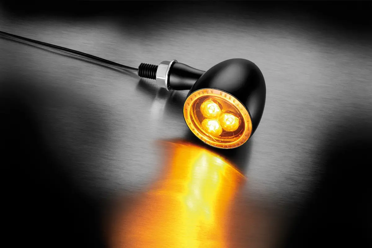 Kellermann Bullet 1000 Extreme Dark Led Turn Signal - Amber - Smoke Lens - Pair 1