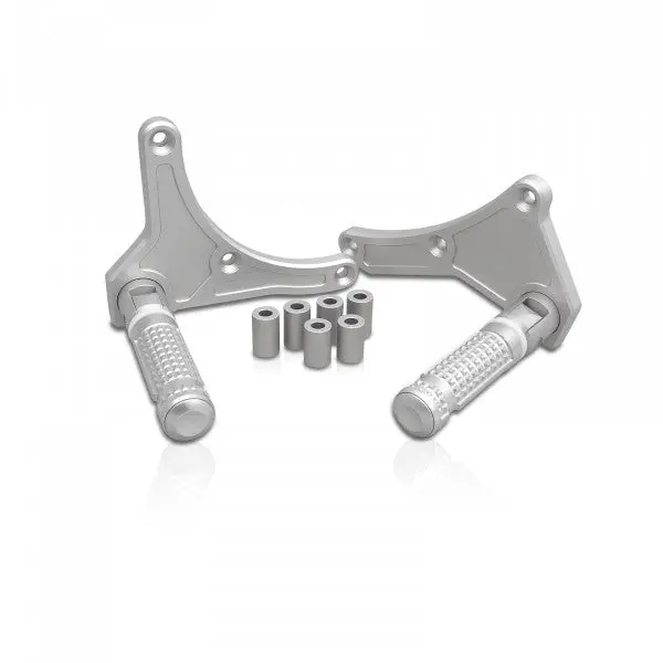 Classicbike Raisch Relax Forward Footrest Kit - - Silver 2