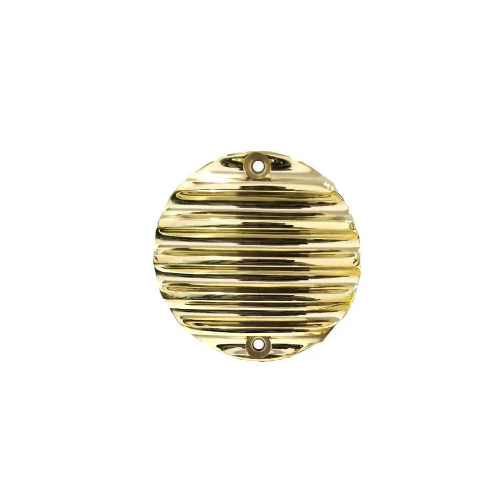 Motone Customs Ribbed Clutch Cover - Solid Brass 1