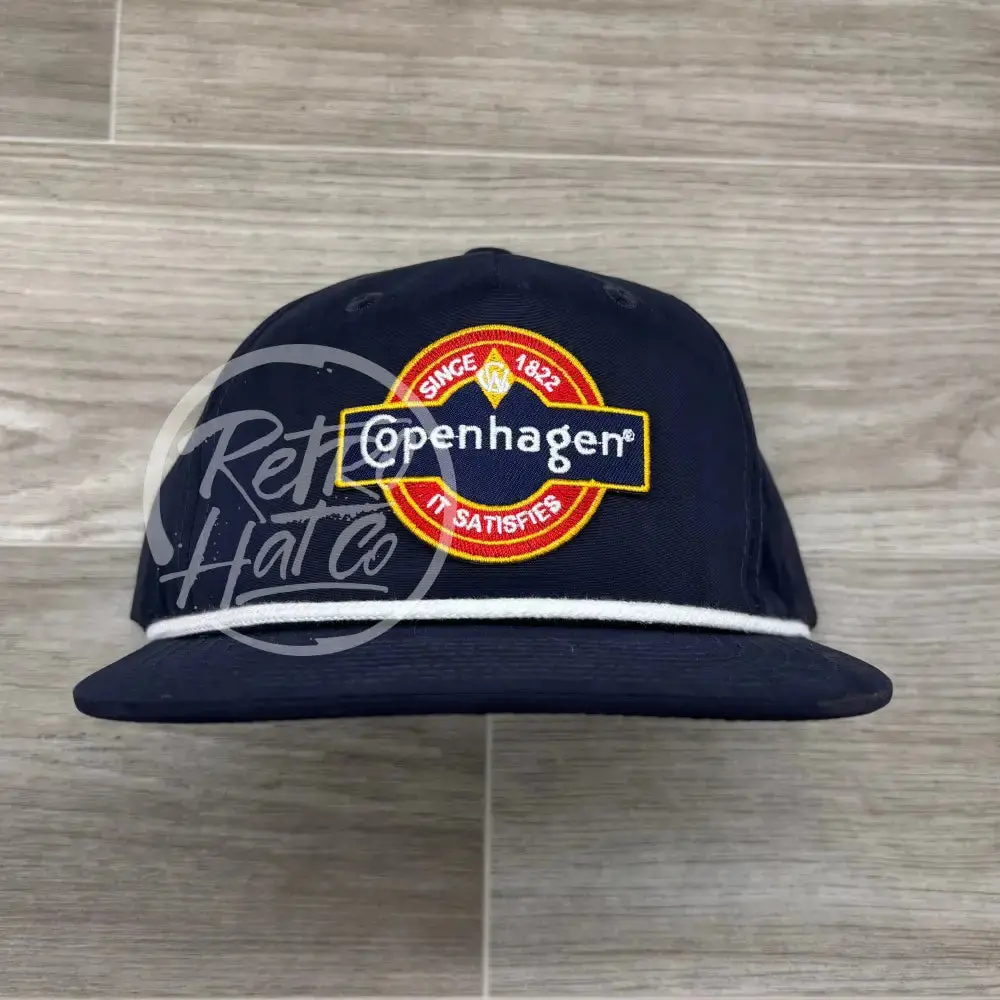 Cope Patch On Navy Retro Hat W/White Rope 1