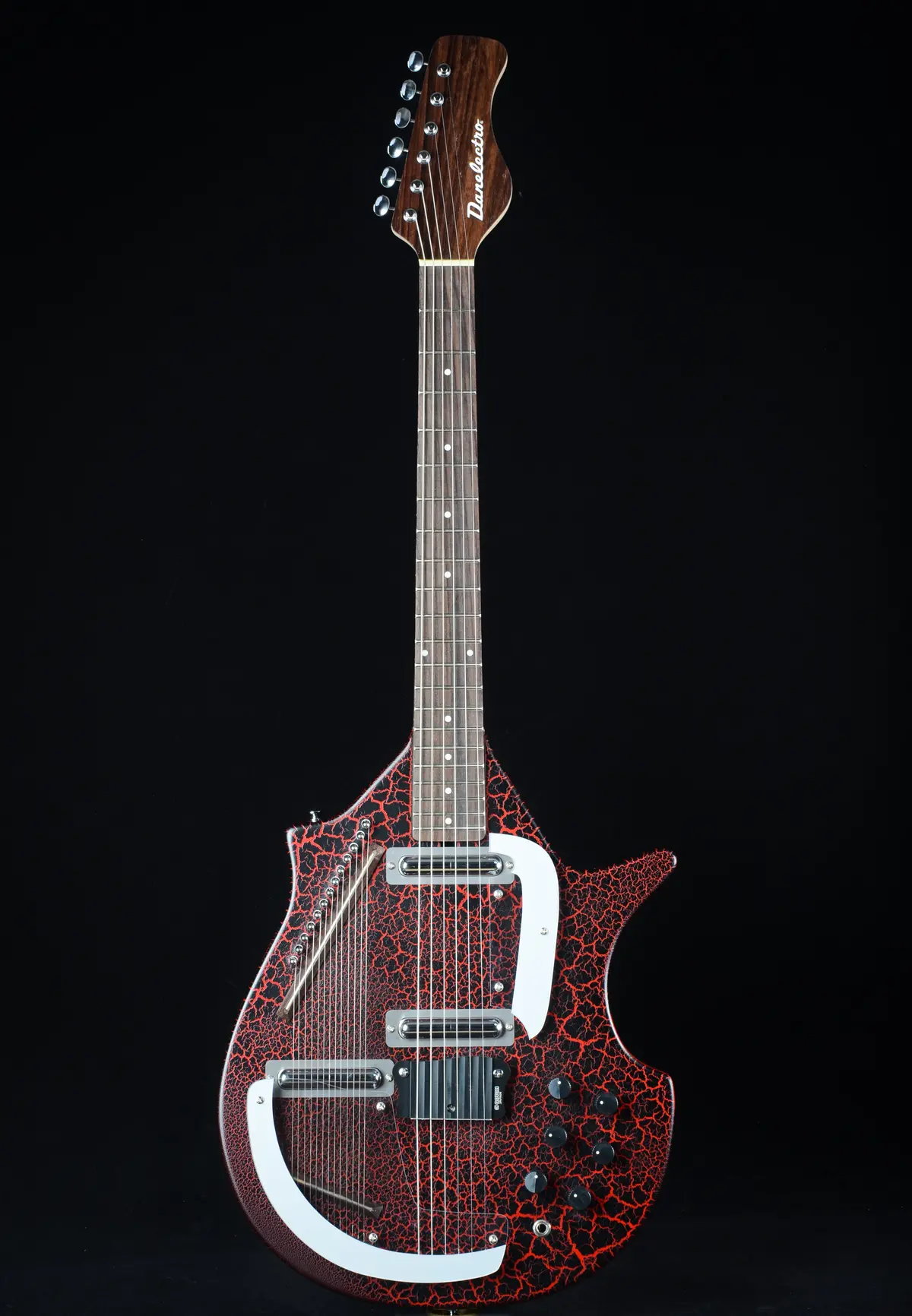 Danelectro Coral Electric Sitar Reissue - Red Crackle 1