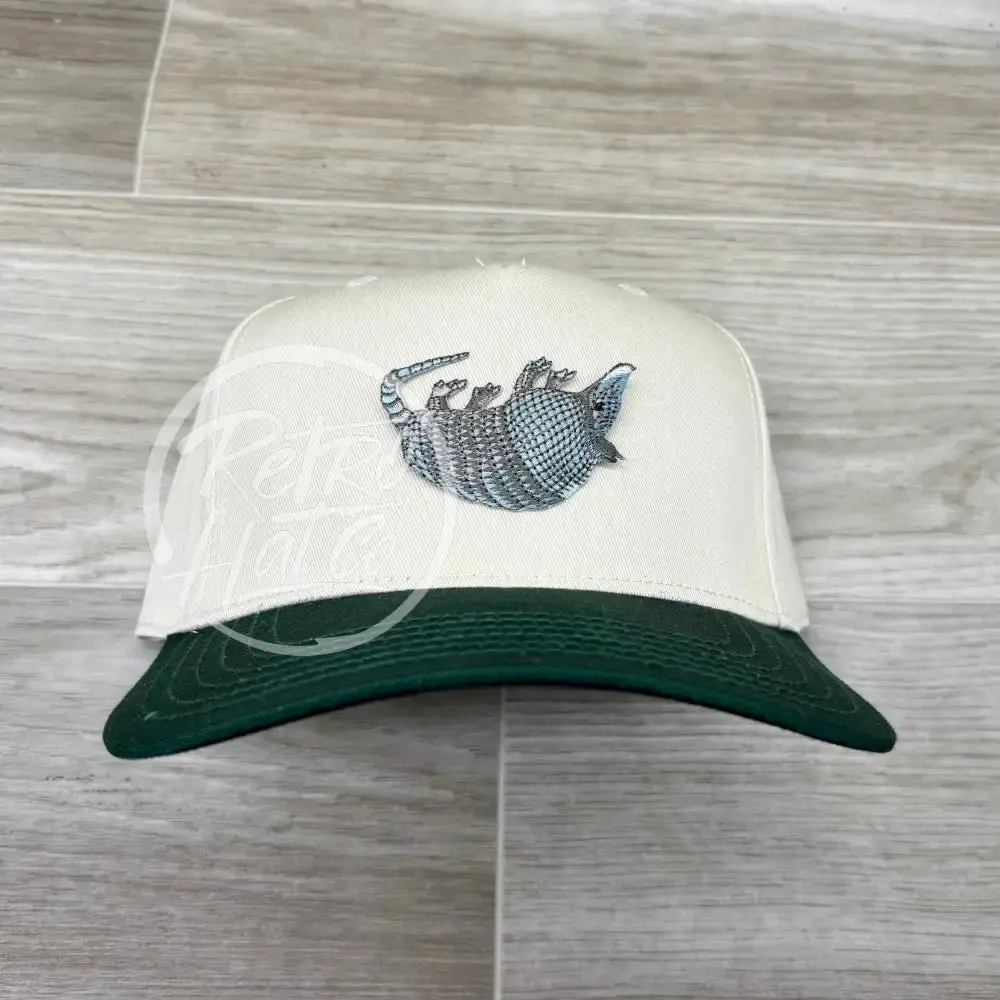 Dead Armadillo On Natural/Green Retro Hat 1