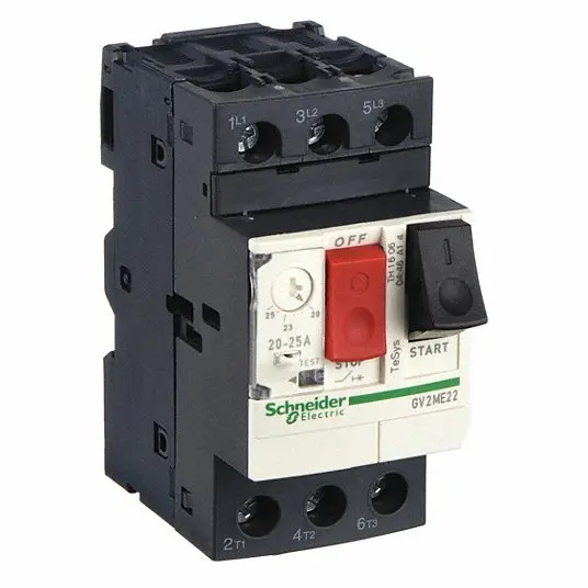 Schneider Electric - Gv2me22 Manual Motor Starter: Push Button, No Enclosure, 20 To 25, 20 To 25A, 3 Poles 1