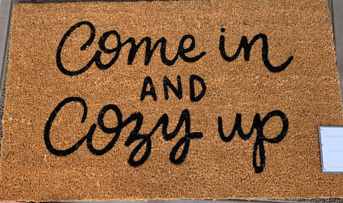 Threshold Come In And Cozy Up Door Mat Indoor Outdoor Floor Rug Entry Doormat 18 In X 30 In 1