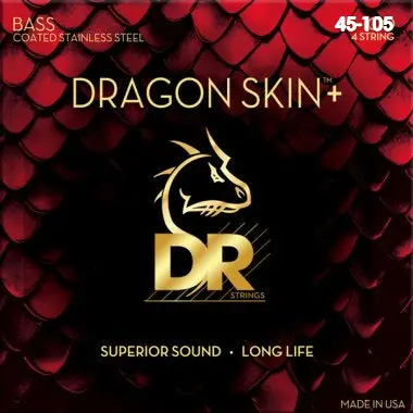 Dr Strings - Dbs-45 - Dragon Skin+ Electric 4-String Bass Strings Medium - 45-105 (1 Pack) 1