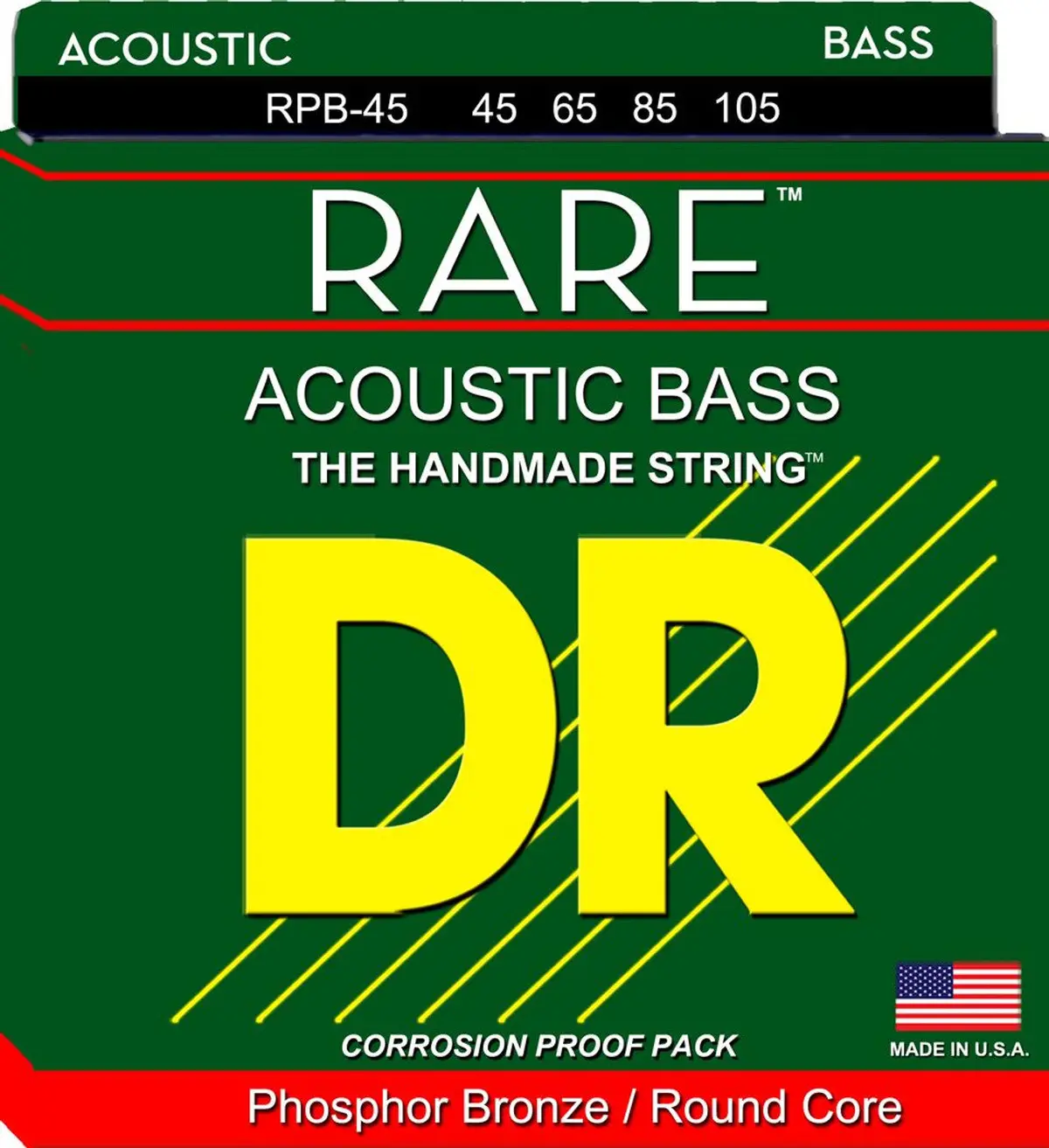 Dr Rare - Phosphor Bronze - Acoustic Bass Strings - Rpb-45 - Medium 45-105 (1 Pack) (Rpb-45) 1