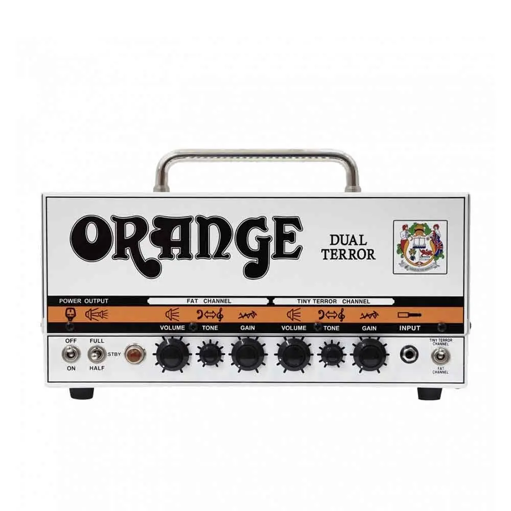 Orange - Dual Terror 30/15/7-Watt - 2-Channel Tube Head Amplifier - White Finish 1