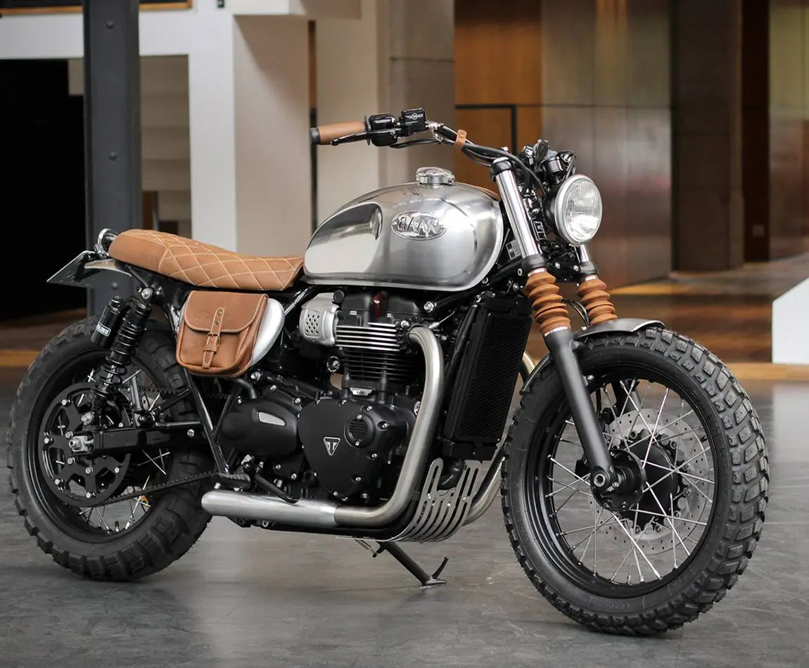 Baak Sump Guard / Skid Plate - Silver - 2016+ Triumph Thruxton R / 1200, Street Twin, T100, T120, Speed Twin 2