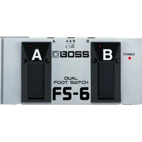 Boss Fs-6 Dual Footswitch Pedal - Momentary/Latching - Black/Silver Finish 1