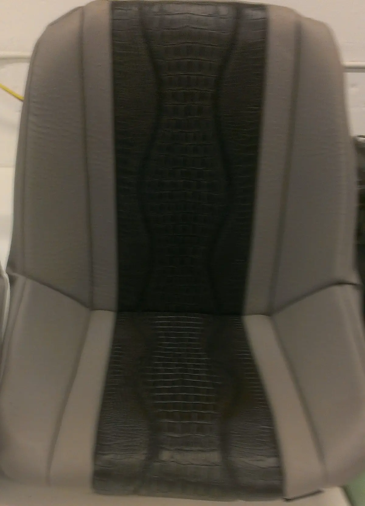 Custom Seat Covers--Black Gator And Gray Ostrich 1