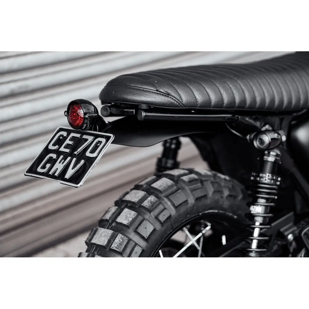 Motone High-Tail Custom Mudguard Predrilled For Fender Mount Light Kits - Black Anodised - Lc 2
