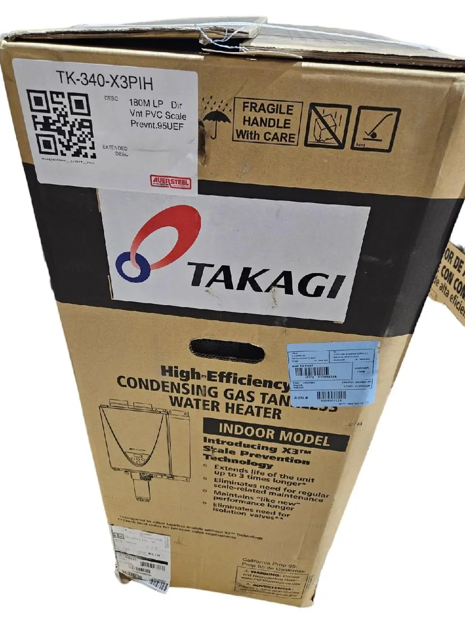 Takagi, Tk-340-X3pih, 180,000 Btu, Propane, Lp, Tankless Water Heater 1