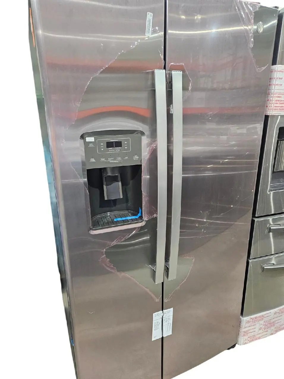 Ge 25.3 Cu.Ft. Side By Side Refrigerator Stainless Steel Fingerprint Resistant Gss25gypfs  Store Pickup Only 1